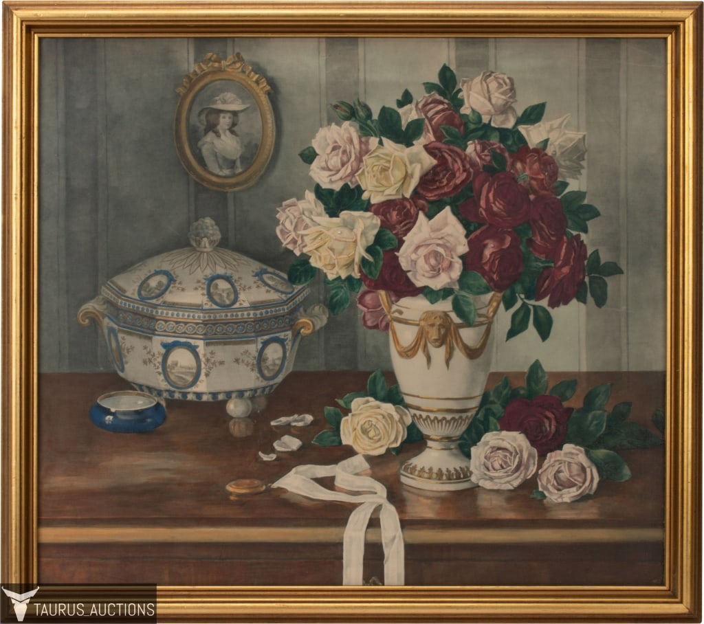 After Ignaz Heinrich Gebhardt Watercolor (1 of 3)