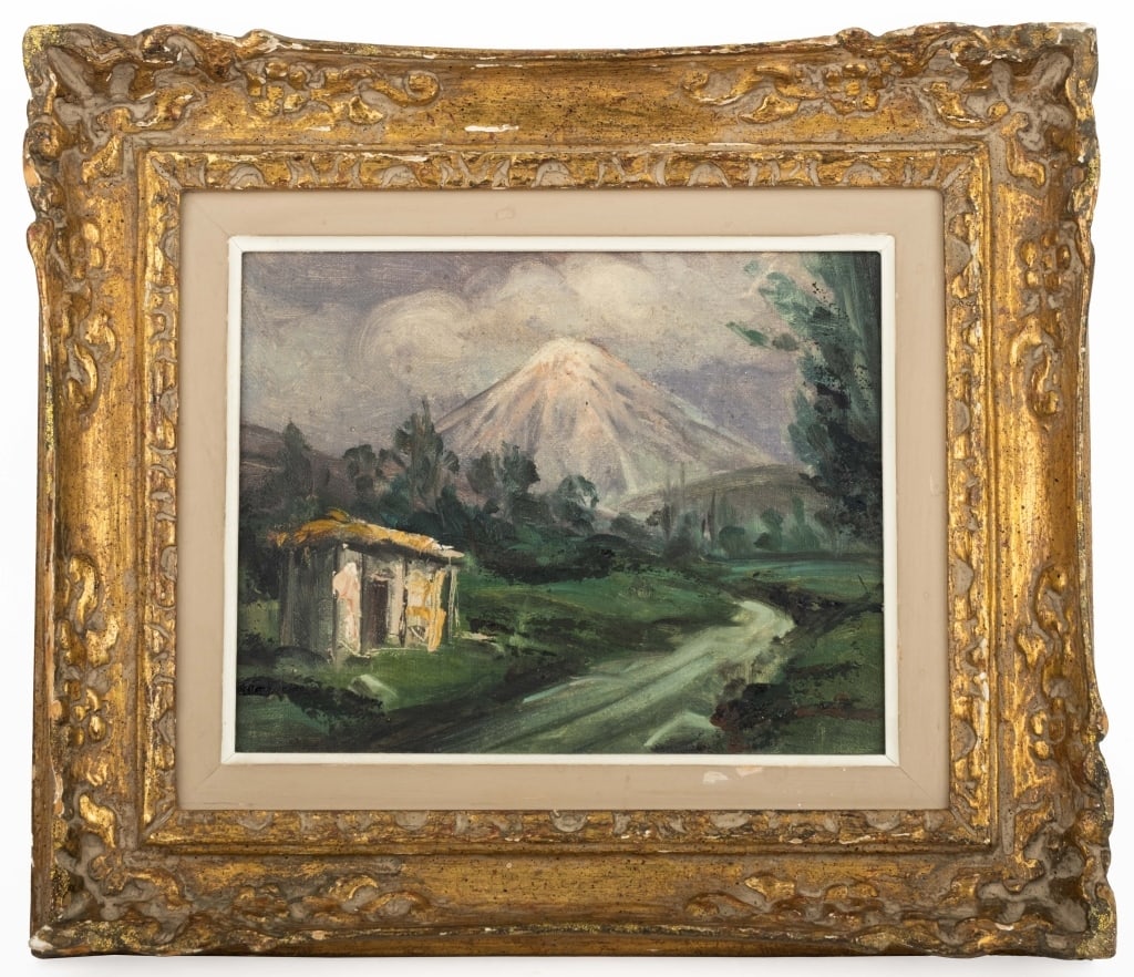 Mountain Landscape with Cabin Oil Painting (1 of 14)