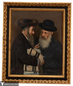 Konstantin Szewczenko -Two Rabbis Oil Painting