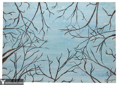 Robert Berger - "Light Snow" Oil Painting