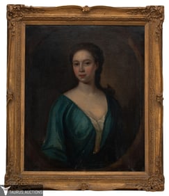 19th C Portrait of a Lady in Blue