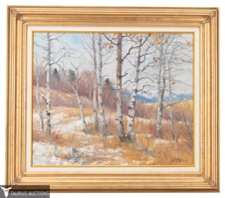Elliot Eaton Winter Forest Landscape O/C