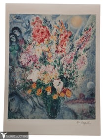 Marc Chagall, Bouquet De Fleurs, Pencil Numbered