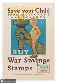 WWI Save Your Child War Stamps Poster