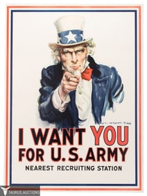 James Montgomery Flagg WWI Uncle Sam Poster