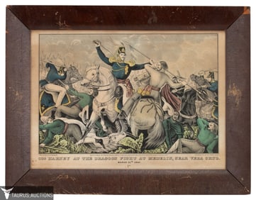 Currier & Ives  Col. Harney at the Dragoon