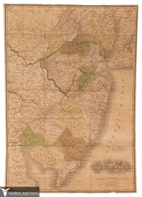 Thomas, Cowperthwait & Co. Map of New Jersey 1845
