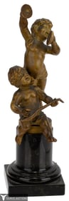 Petite Gilt Bronze Putti Sculpture
