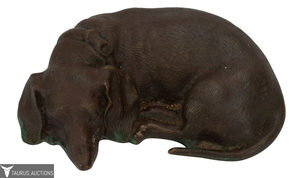 Small German Bronze Dachshund Sculpture (1 of 6)