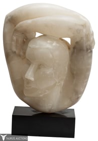 Modern Carved Alabaster Bust
