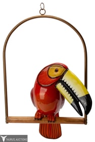 Sermel Workshop Toucan Sculpture on Perch