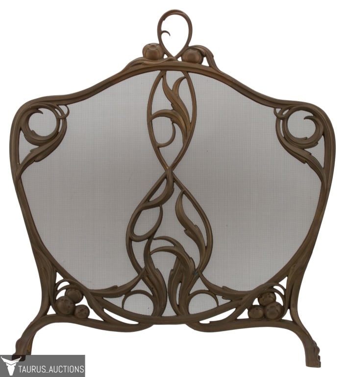 Abel Landry Art Nouveau Bronze Fireplace Screen (1 of 7)