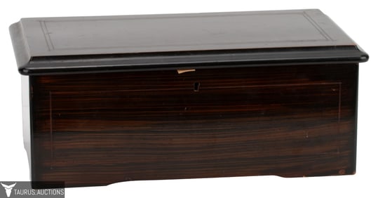 19th Century Cylinder Music Box with Wood Case