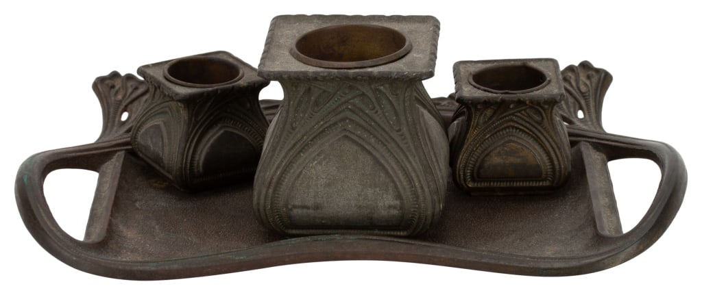 Antique Art Nouveau Four Piece Desk Set (1 of 10)