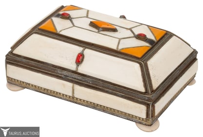 Antique Moroccan Bone Trinket Box