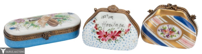 Limoges France Peint Main Porcelain Keepsake Boxes