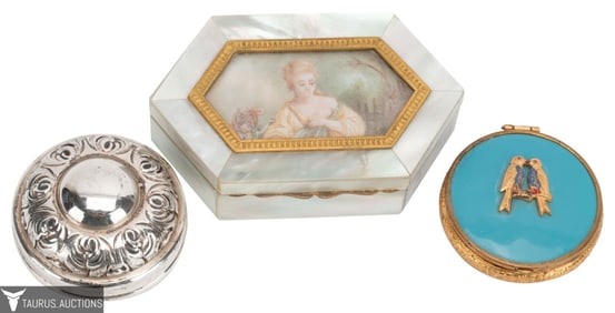 Antique Trinket Dish Compact Lot