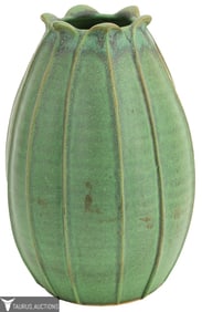 Steve Frederick Green Art Pottery Vase