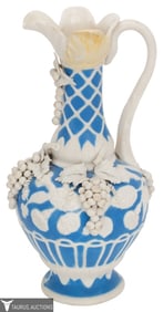 19th C Blue & White Parian Ware Ewer