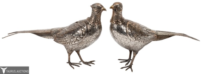 Neresheimer German Silver Pheasant Salt & Pepper