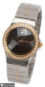 Movado Museum Ladies Stainless Diamonds Watch