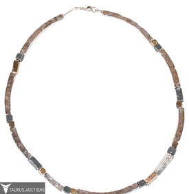 Sterling Brutalist Choker Necklace Italy