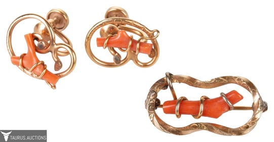 12K Gold Filled Branch Coral Parure