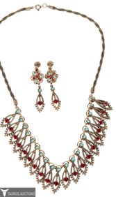 Vendome Antiqued Jeweled Demi Parure