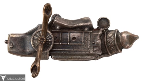 J. Fred Woell Sterling Brass Propeller Brooch