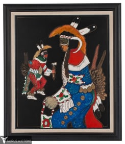 Kevin Red Star, "Two Indians" Native American O/C