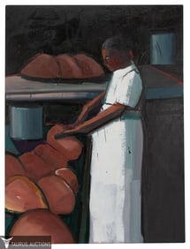 Mateo Romero - 'The Breadbaker' Painting
