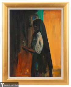 Edward Gonzales - Woman with Candle Painting