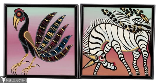 Tingatinga School Painting Pair