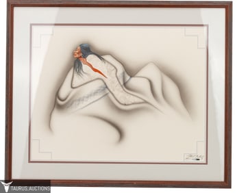 Robert Redbird Sr 'Meditations' Watercolor