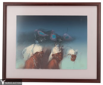 Clifford Beck - 'Deer Dance Night' Lithograph