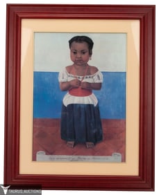 Diego Rivera - Girl With Coral Necklace Lithograph