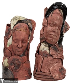 Patricia Bradley - Pair Native American Sculptures