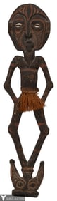 Sepik River Carved Wood Figural Hook