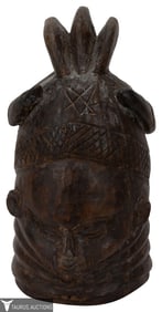 Carved Mende Helmet Mask, Sierra Leone