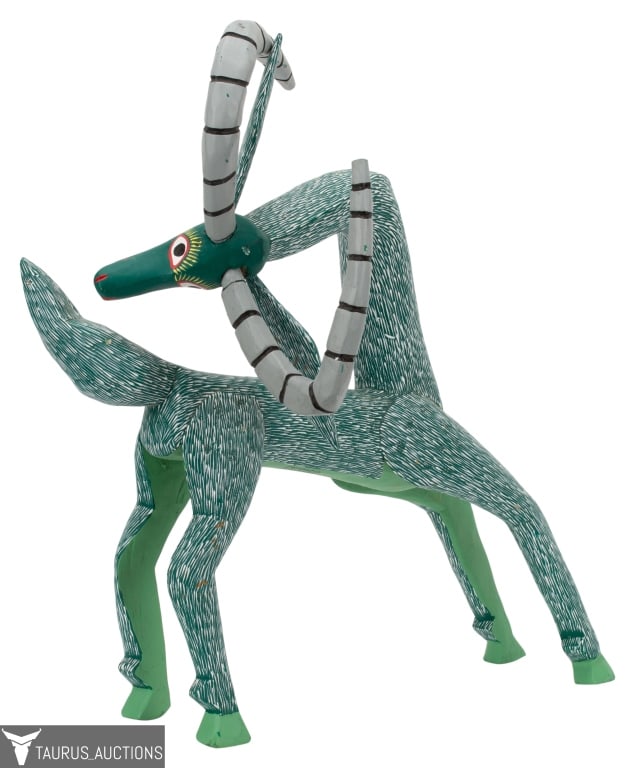 Cresencio Hernandez Mexico Carved Folk Art Ibex (1 of 11)