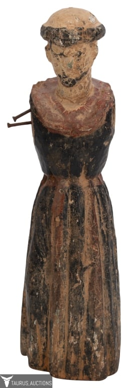 Polychrome Wood Carved Santos Sculpture (1 of 9)