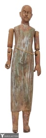 Articulated Religious Santo Figure with Glass Eyes