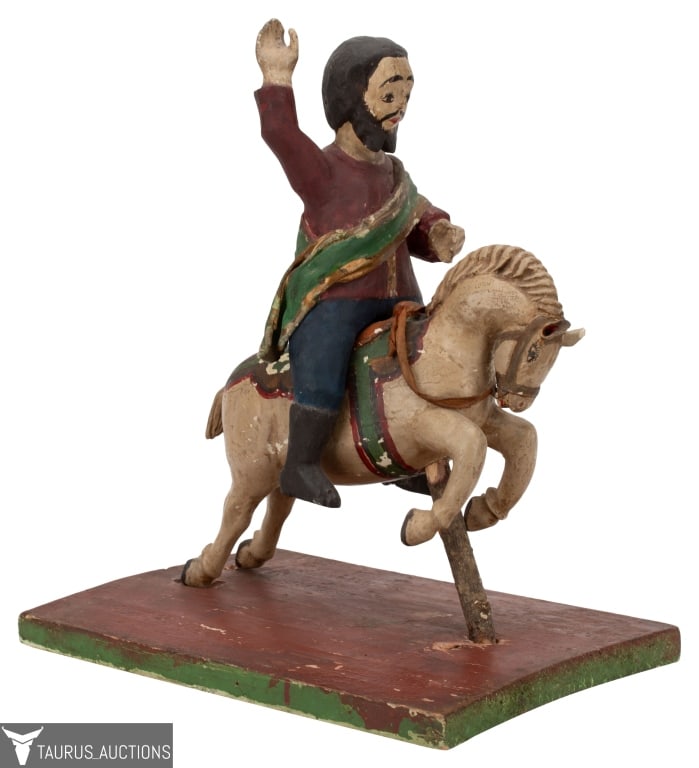 Carved Wood Santos on Horseback (1 of 9)