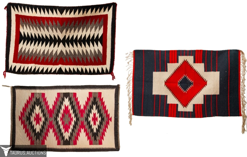 Three Hand Woven Sarape / Rugs - Navajo (1 of 13)