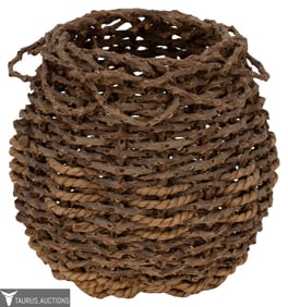 Fish Tail Palm & Seagrass Woven Basket-Hawaii