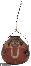 Robert Rivera Native American Painted Gourd