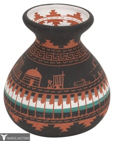 Darlene Sam - Navajo Storyteller Vase