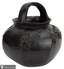 Simon Reyes - Oaxacan Handled Blackware Pottery