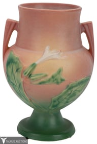 Roseville Thornapple Pink Art Deco Vase