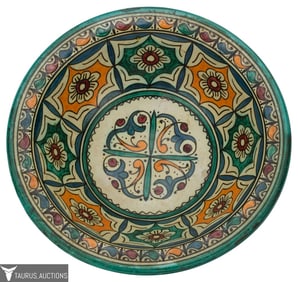 Hand Painted Moroccan Footed Bowl